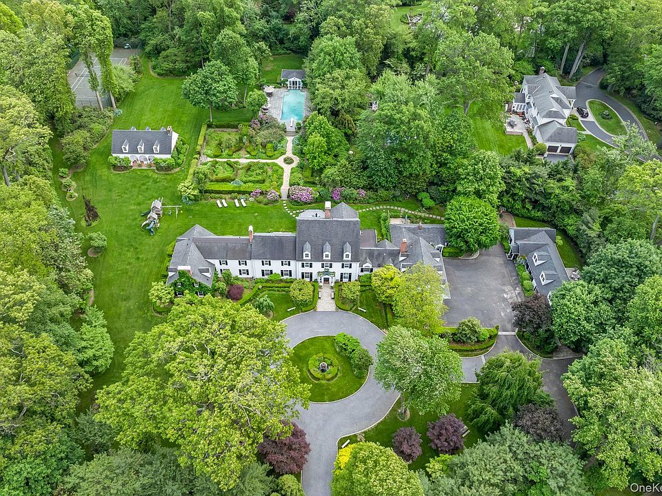 Aerial view of home and grounds